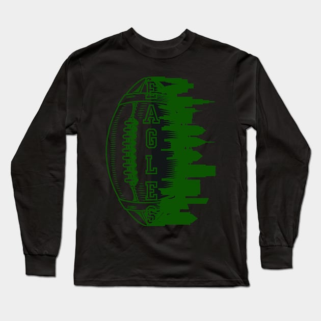 eagles football Long Sleeve T-Shirt by soft and timeless